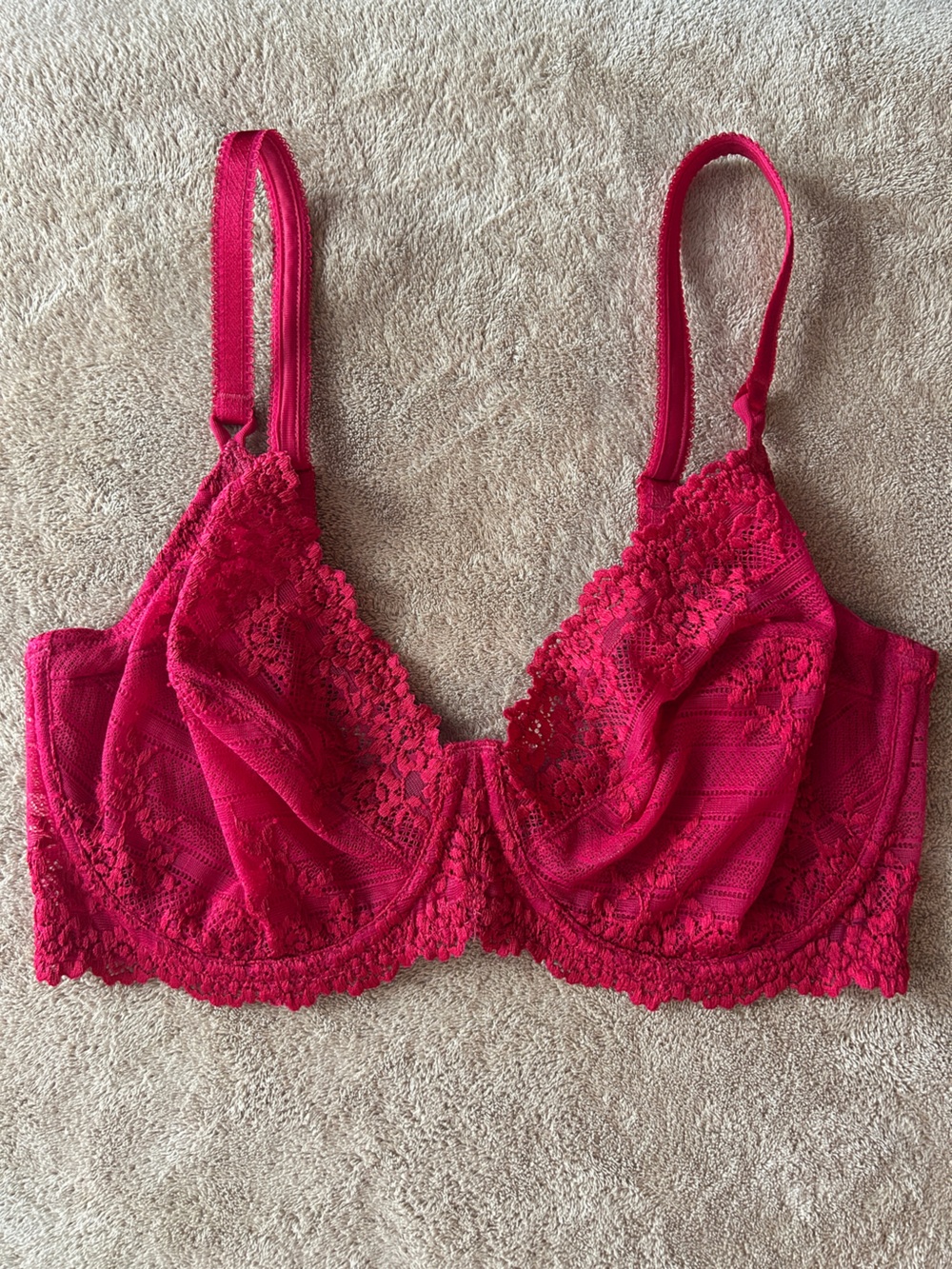 Wacoal Lace Underwire Bralette - Fuchsia